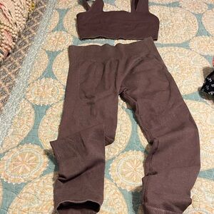 JoyLab Ribbed Apparel in Rich Brown